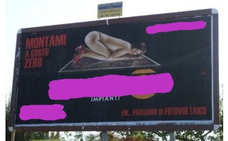 Montami a costo zero - pubblicità sexy